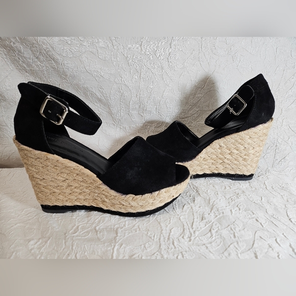 Wild Diva Shoes - Wild Diva Lounge Espadrille Black Wedges
